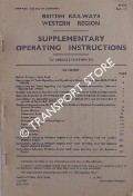 Supplementary Operating Instructions, June 1968 by British Railways Western Region